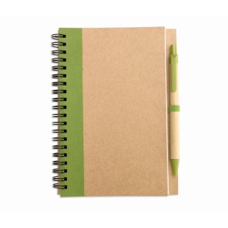 Libreta ecológica con bolígrafo promocional